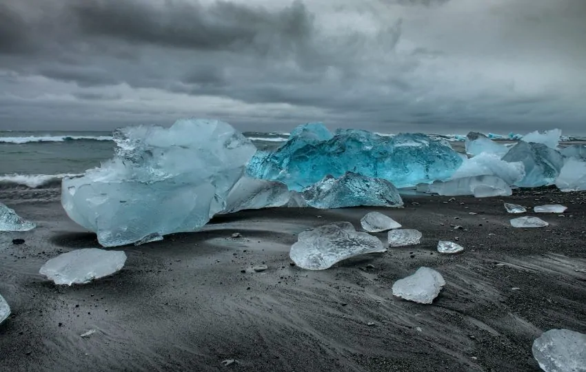 Jökullsárlón jégtáblák Izlandon