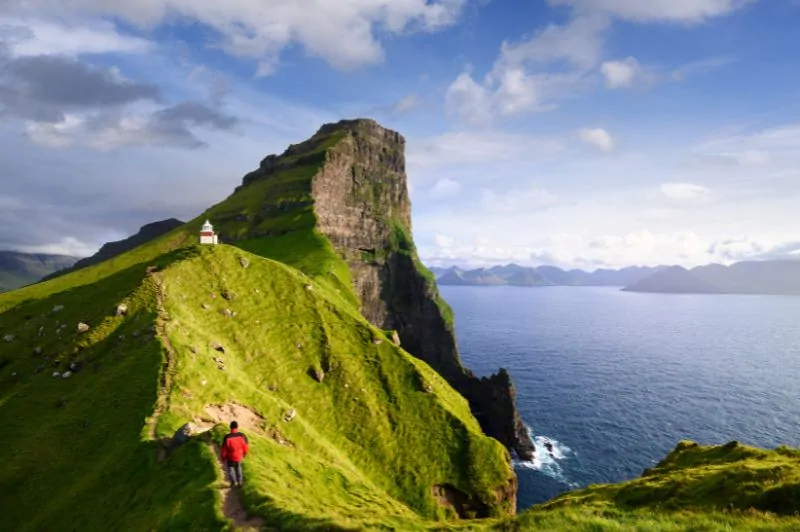 Kallur világítótorony Feröer-szigeteken