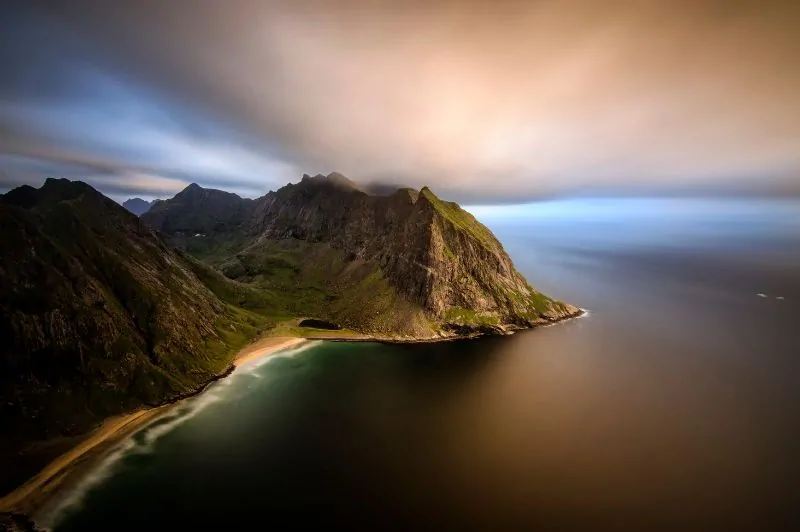 Kvalvika tengerpart Lofoten