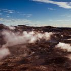 Gőzöldő lávamező Grindavik közelében, Dél-Izland
