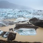 Gleccsertó jégtömbökkel Kelet-Izlandon